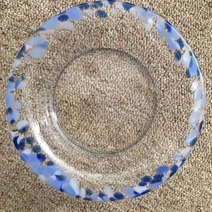 Blown glass salad bowl - like new
